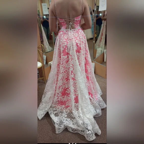 Rachel Allan hot pink prom dresss